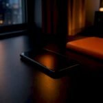 Smartphone partially visible emphasizing user privacy
