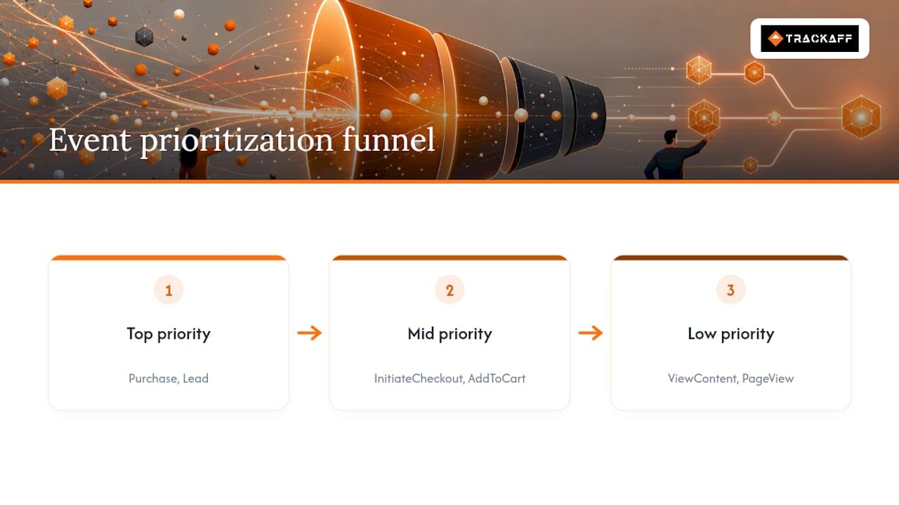 Revenue-based Meta event prioritization funnel