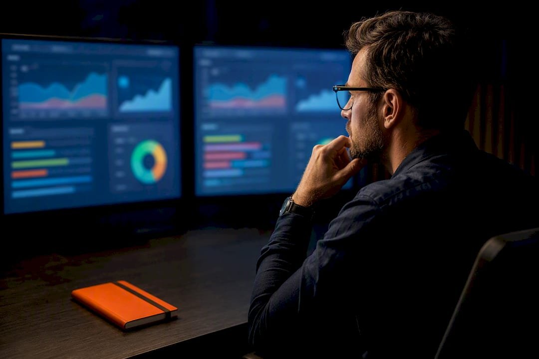 Analyst comparing attribution dashboards
