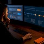 Media buyer reviewing delayed conversion data